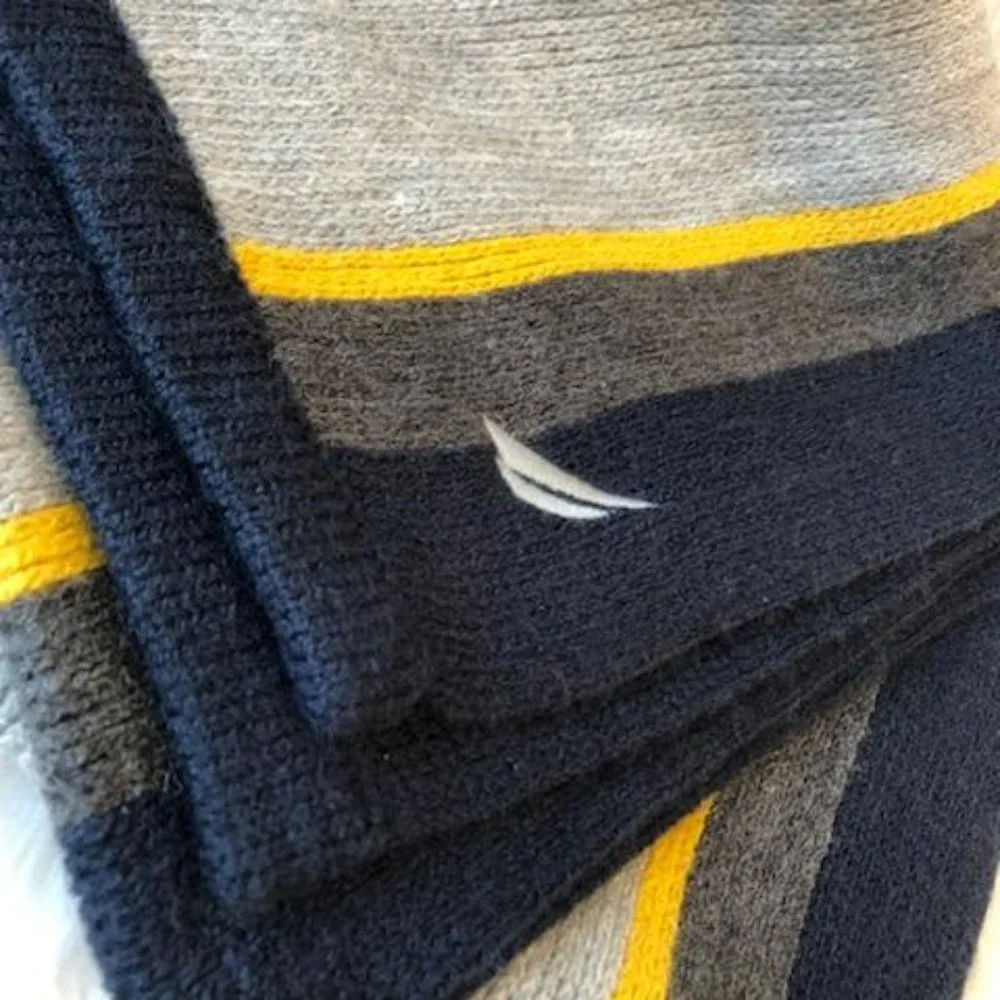 Nautica Knit Striped Scarf